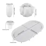 مجموعة قوالب سيليكون متعددة الاستخدامات للقيام بالأعمال اليدوية - 4 قطع لصنع المزهرية، البرطمانات، أدوات المجوهرات، حوامل الشموع الإيبوكسي، القطع الجصي، وشمعة المرآة